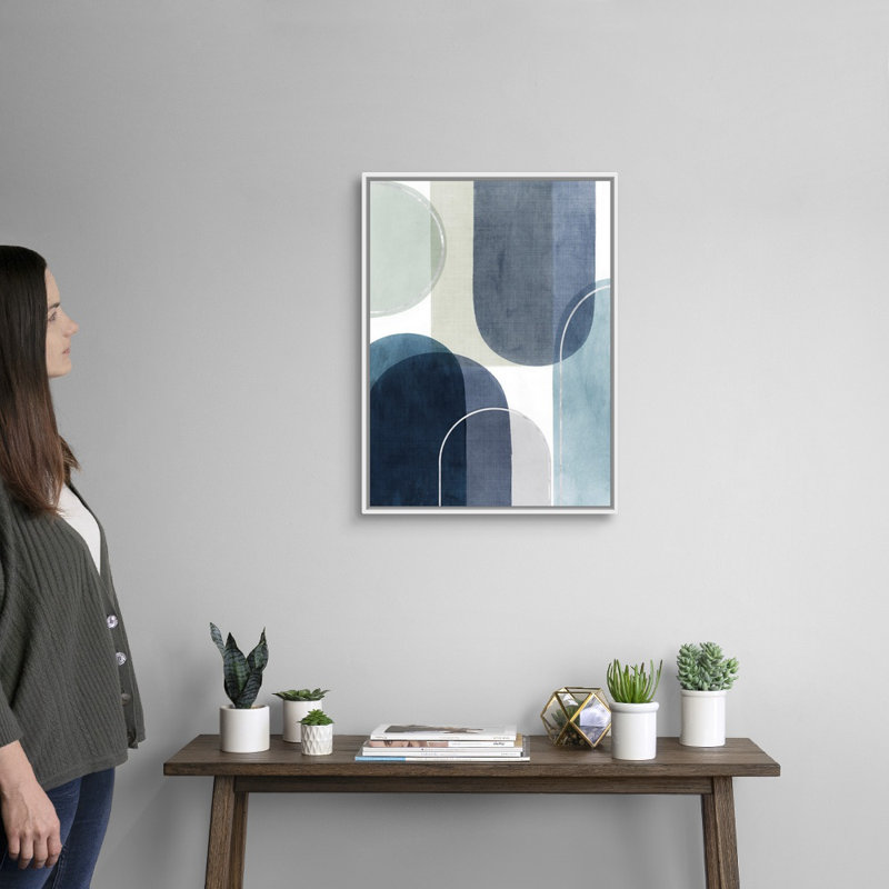 " Framed Move I ", White Framed, 26" H x 20" W x 1.75" D