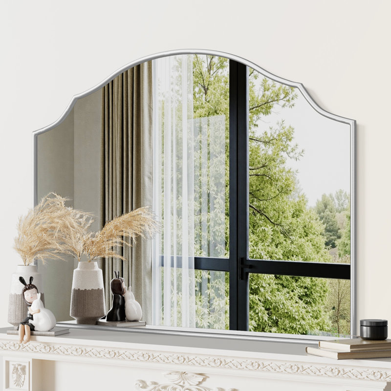 26"x36" Wall Mounted Vanity Mirror, Anti-Rust Aluminum Frame, Shatterproof Glass, Silver