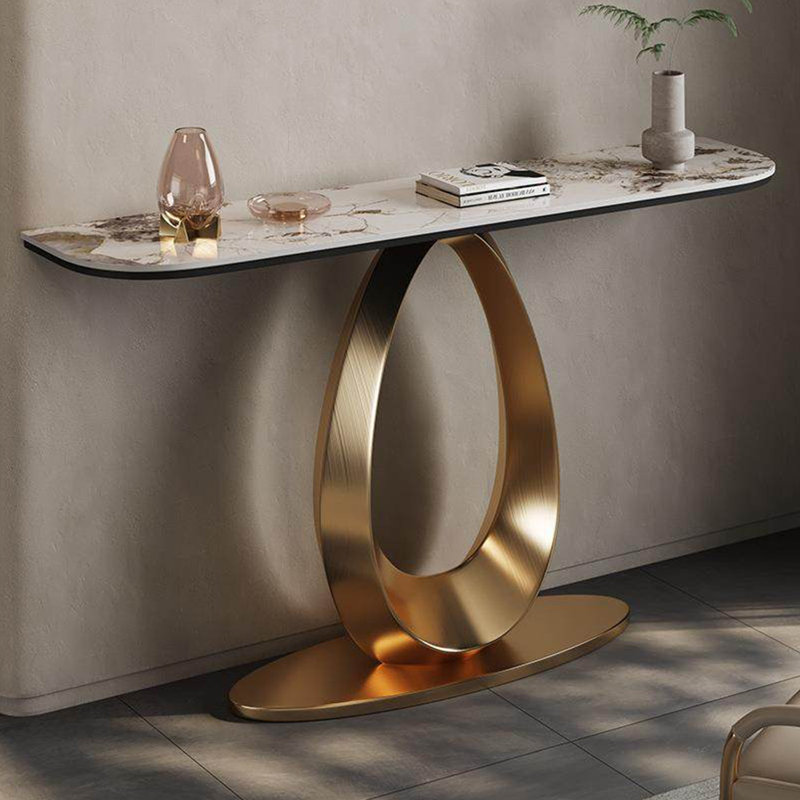 Console en métal de style italien., 33,4 po H x 55 po L x 13,7 po P