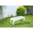 Backless HDPE Adirondack Bench With Wood Texture, Poly Lumber Seat For Patio, Backyard, Balcony, All Weather Resistant With UV Protection-273142769
