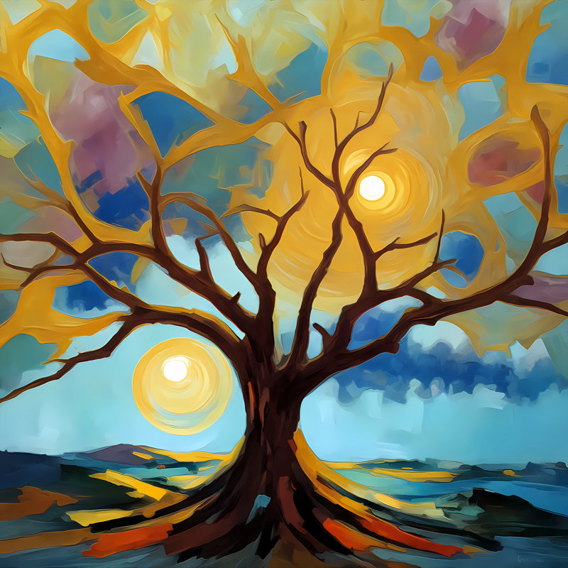 Tree Of Light, 24" H x 24" W