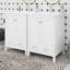 Meuble-lavabo 48 po avec lavabo encastré intégré, tiroir divisé et tablette à double couche-677340084