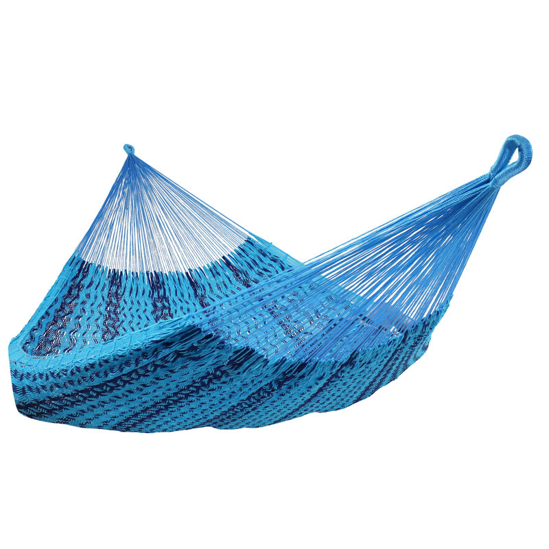 Hamac pour famille maya en coton tissé à la main 2 personnes Waldstrmidt - bleu, Bleu