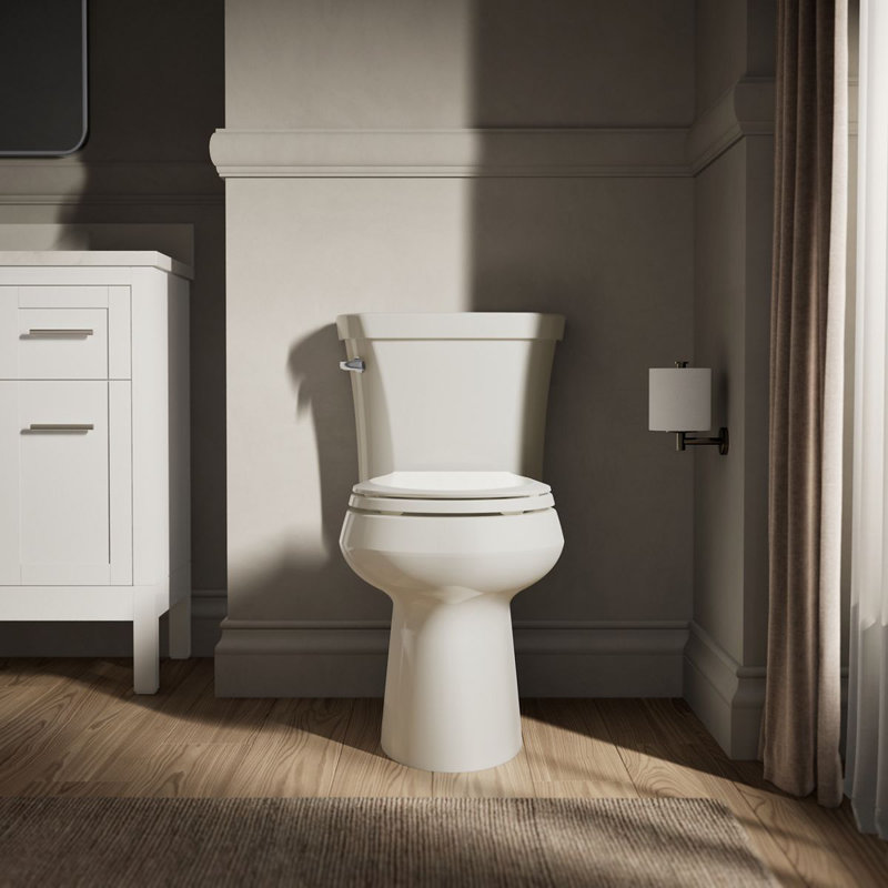 Highline® 1.28 GPF High Efficiency Floor Mounted Two-Piece toilet, Biscuit