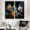 Corail, papillon, aigue-marine, aventure - ensemble de 2 reproductions d'art sur toile