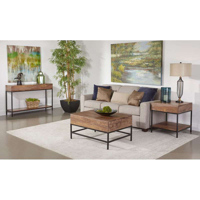 Solid Wood Top Coffee Table