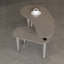 Table basse rotative contemporaine avec pieds en bois d'hévéa massif, table basse rotative à 360 degrés pour le salon et la chambre à coucher