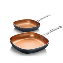 Cook N Home 02613 8, 9.5, and 12-Inch Nonstick Saute Omelet Skillet 3-Piece Fry Pan Set Copper