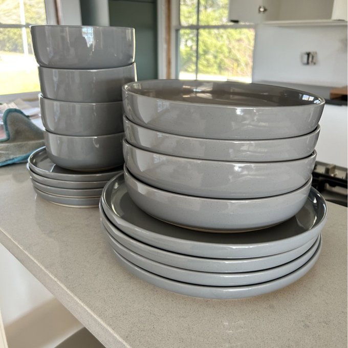 Daytona 12 Piece Stoneware Dinnerware Set - Service for 4 - White