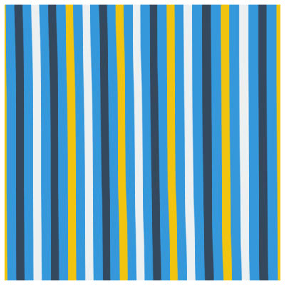 Édredon vertical à rayures jaunes et bleues