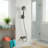 Black Handheld Shower Head With Temperature Display