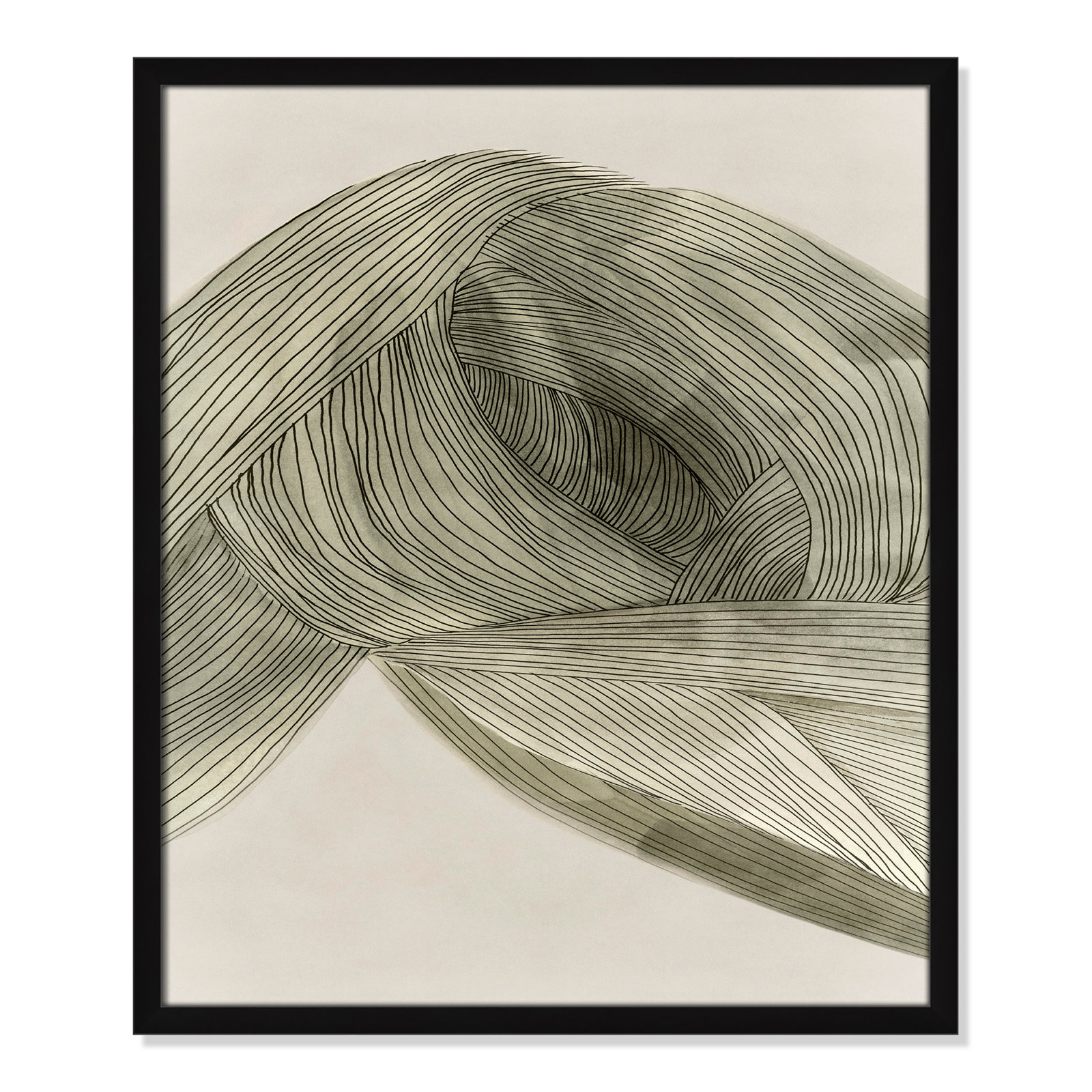 Arnell "Dreaming in Pastel I" Painting, 25.5" H x 21.5" W x 0.75" D, Satin Black