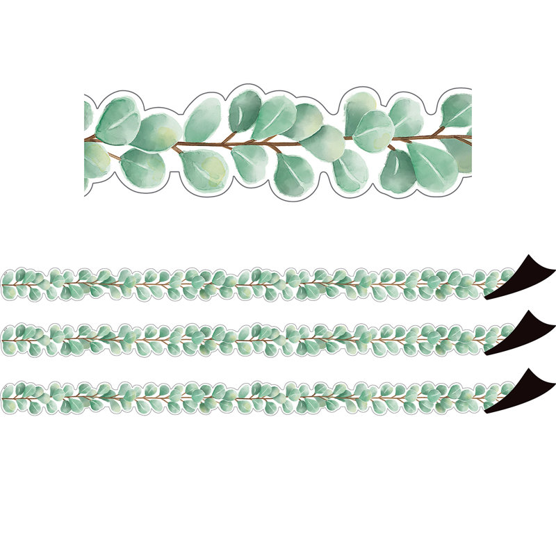 Bordure magnétique en eucalyptus découpé