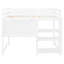 Lit mezzanine double blanc avec accessoires fonctionnels. Tablettes, bureau, tableau d'écriture. Structure en bois de pin robuste. Maximisez votre espace en bois - blanc. Comprend du bois robuste fabriqué. Utilisation. Bon pour-2053658787