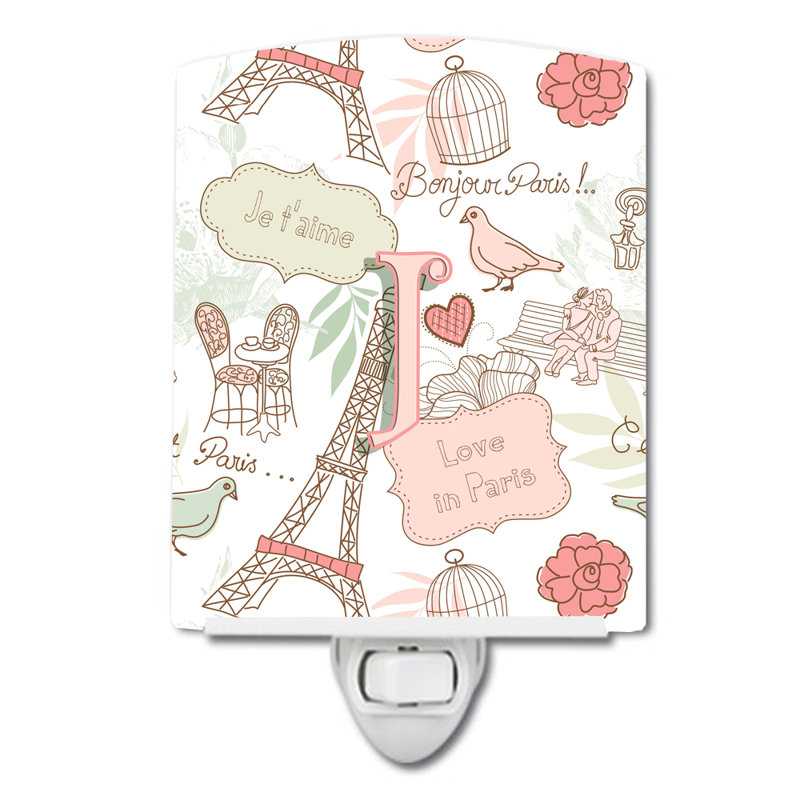 Éclairage de nuit en céramique love in paris, J