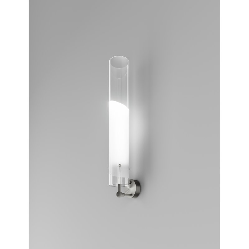 Lio Flush Mounted Sconce, Satin Nickel, 19" H x 3" W x 3" D