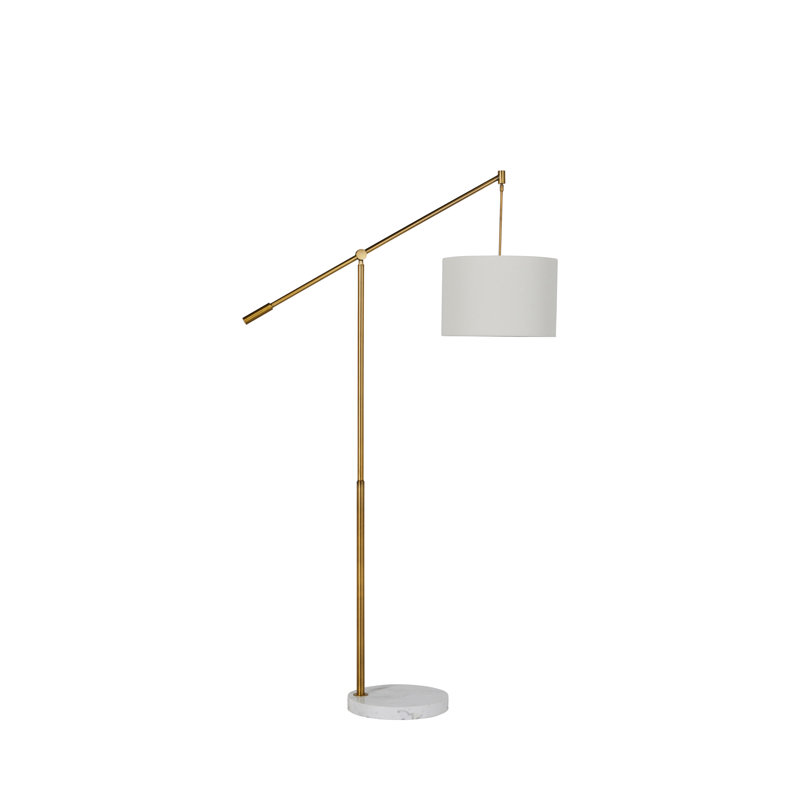 Fulton 83'' Plaster White Arched/Arc Floor Lamp