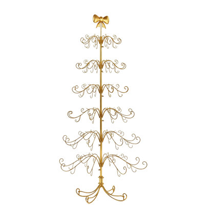 6Ft Iron Art Tabletop Christmas Tree With Bow Topper Seasonal Home Decor For  Thanksgiving And Holiday Display
