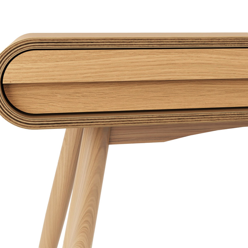 Chavanon Curved Executive Desk, Beige