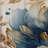 Blue And Gold Floral Bunch III - Traditional Curtain - Velvet Room Darkening - 1 panel-107831540