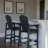 HDPE Bar Height Adirondack Chair With Cup Holder, All-Weather Outdoor Patio Bar Chair With Armrests 1 Piece-1856045797