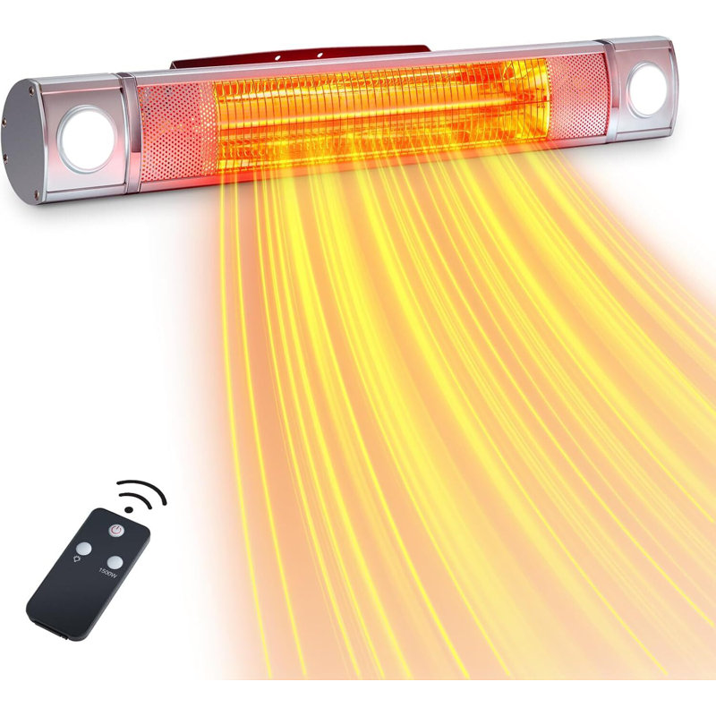 1500w  Patio Heater, Wall-Mounted Patio Heater, 3s Fast Heating