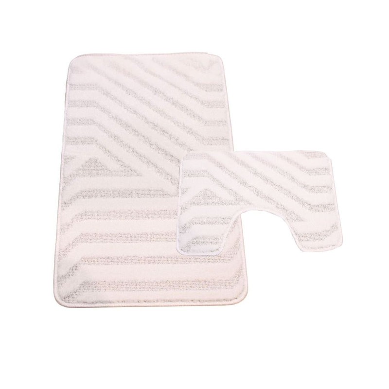 Polypropylene Plastic Bath Mat, White