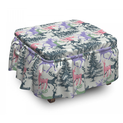 Box Cushion Ottoman Slipcover