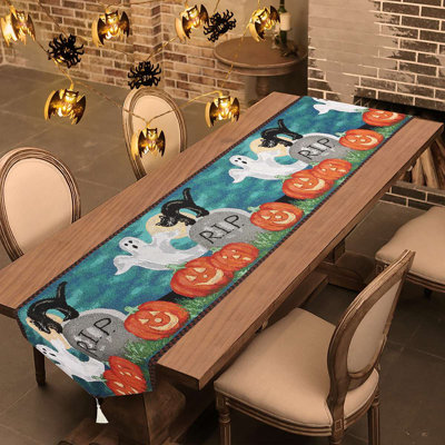 Milana Rectangle Halloween Polyester Table Runner