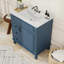 Meuble-lavabo simple autoportant moderne avec lavabo en céramique, tablette réglable et charnières à fermeture douce-218725721