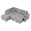 Canapé-lit en forme de L avec rangement, 2 en 1 coulissant, gris 85,36 po pour le salon, la chambre à coucher et-121077436