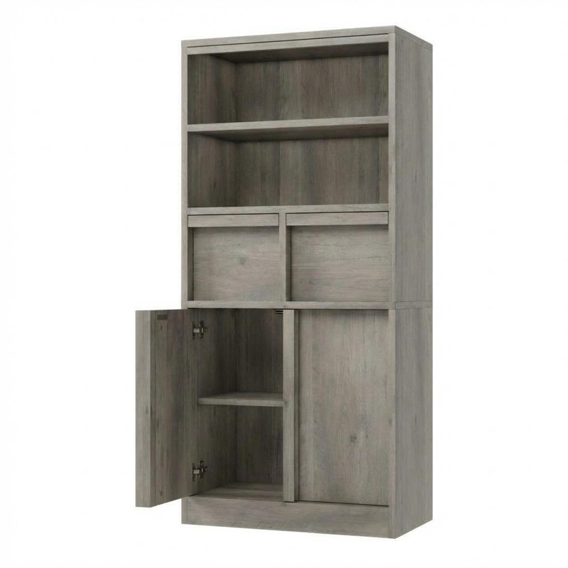White 51 inch Tall Storage Cabinet Freestanding Buffet Cabinet with Drawers and Adjustable Shelves Multipurpose Organizer for Kitchen room