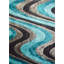 Tapis gris / bleu à poils longs Karlissa-1544388302