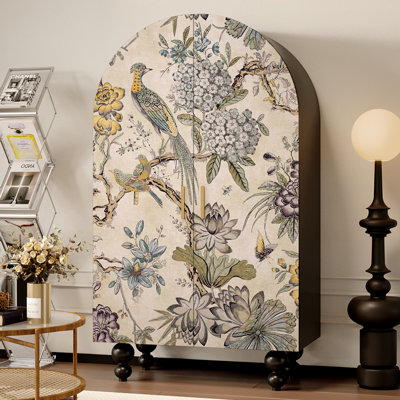 Arched Armoire Cabinet with Shelves &Art Doors by Ruthber Solutions