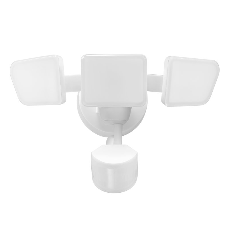LED Outdoor Security Flood Light with Motion Sensor, White