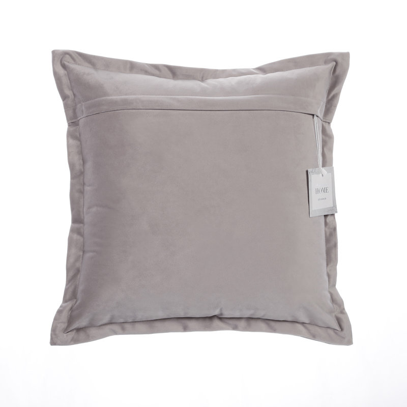 Cleo Square Throw Pillow Cover, Grey