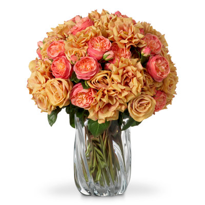 Artificial Flowers And Greenery Rose Arrangement