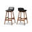 Upholstered Counter Stool with Solid Wood Frame
