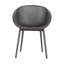 All-Weather 2 chaises modernes gris chaud et table carrée multifonctionnelle - plateau de table en Pp sur pieds en métal (blanc, kaki), patins antidérapants, Pp de haute qualité, filet respirant, structure-883233229
