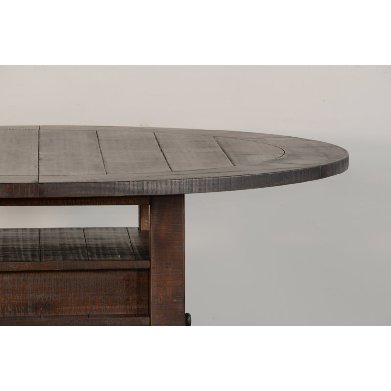Calina Mahogany Round Solid Wood Dining Table