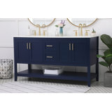 Scottsbluff 60'' Double Bathroom Vanity with Engineered Marble Top