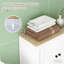 Grande armoire de salle de bain avec tablettes à 4 niveaux et tablettes réglables