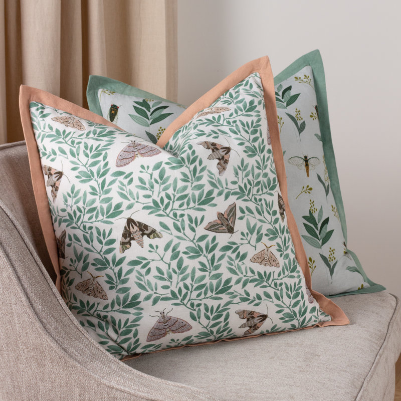 Torrin Floral Green Square Cushion