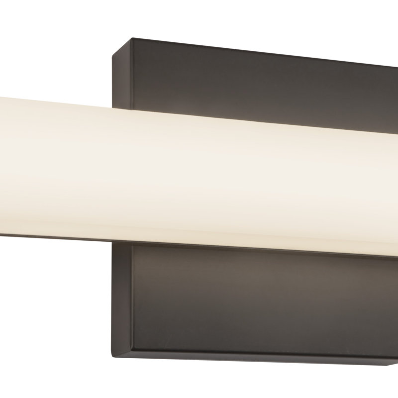 Geri 24-in Black dimmable LED Wall Sconce, Matte Black