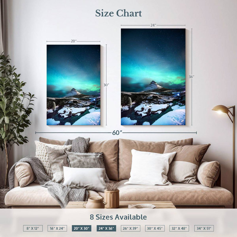Alvord Icelandic Aurora Borealis, 36" H x 24" W