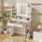 Narien Makeup Vanity With LED Lighted Mirror & Power Outlet for Bedroom-2005525902