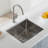 21" Handcrafted Undermount Single Bowl 16 gauge Stainless Steel Kitchen Sink – K1-S21