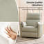 Fauteuil inclinable électrique en cuir véritable avec charge USB Canton-1158038290