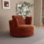 Fauteuil d'appoint pivotant moderne surdimensionné 49,6 po avec coussins et repose-pieds-582789207