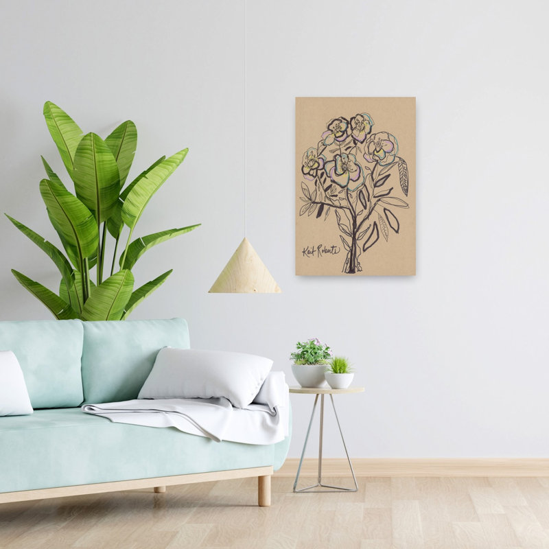 «Farewell Summer Abstract Contemporary Art Flower», H 24 po x l 16 po